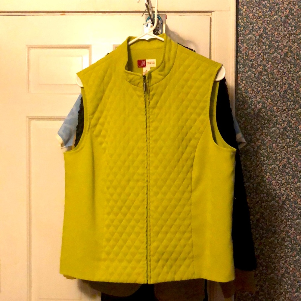 Lime green vest.. zippered